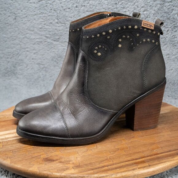 Pikolinos Women’s Leather Slip On side Zip Booties Boots EU 42 US 11 Festival - Picture 3 of 8